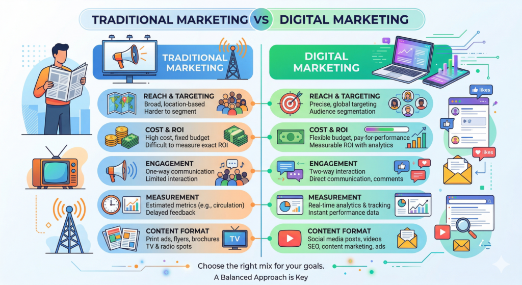 Traditional Market vs Digital Market