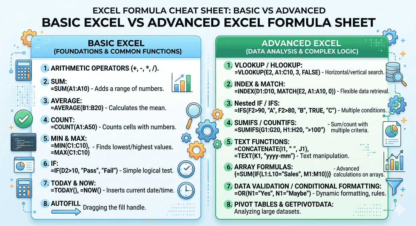 basic excel vs advanced excel